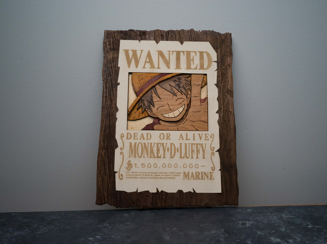 One Piece Luffy wanted poster