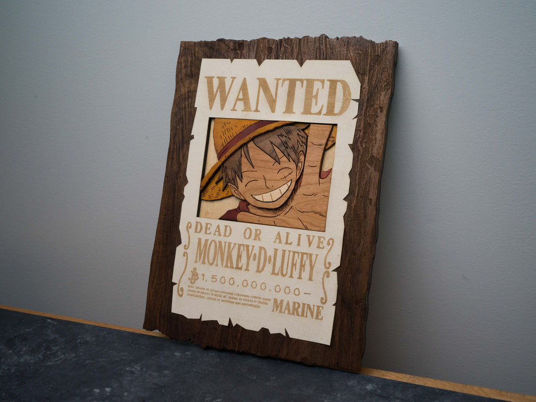 One Piece Luffy wanted poster