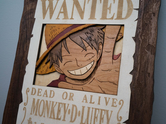 One Piece Luffy wanted poster