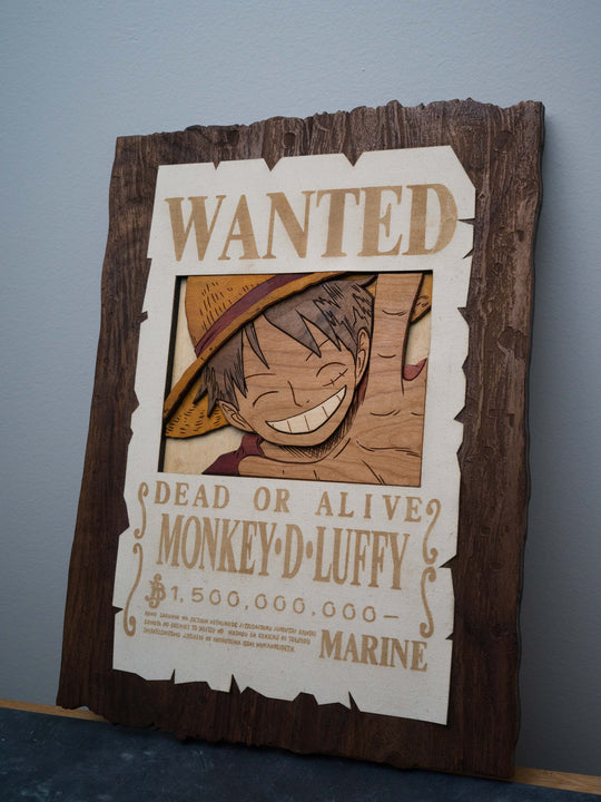One Piece Luffy wanted poster