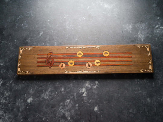Wooden Zelda Ocarina of Time rest/assist for your keyboard