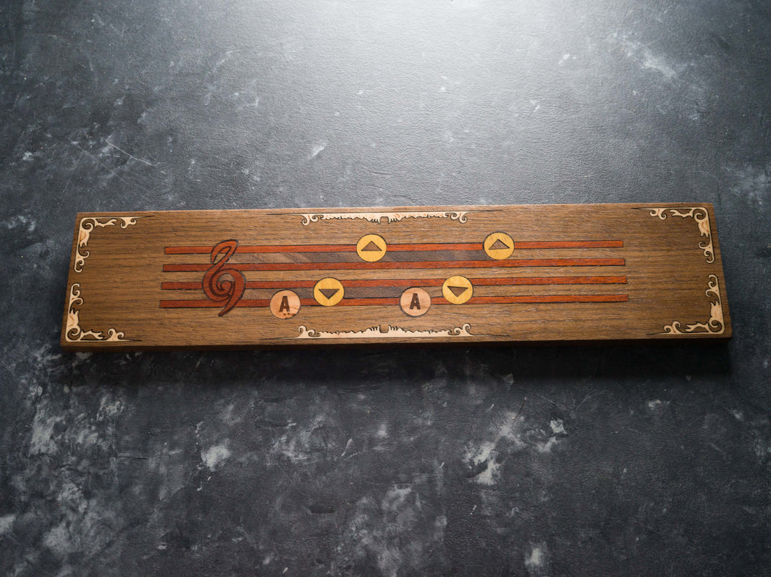 Wooden Zelda Ocarina of Time rest/assist for your keyboard