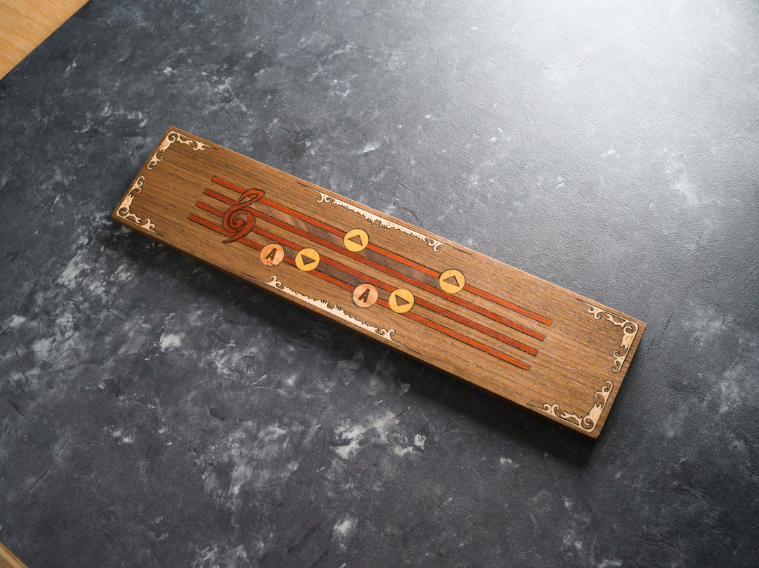 Wooden Zelda Ocarina of Time rest/assist for your keyboard