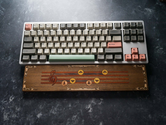 Wooden Zelda Ocarina of Time rest/assist for your keyboard