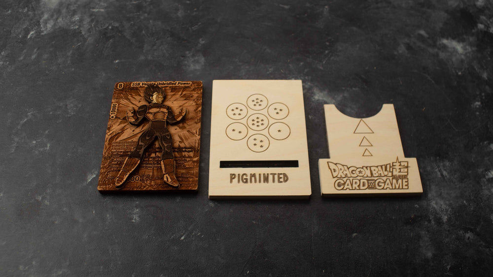 Custom Wooden Dragonball Z Super / DBZ Super Cards + Stand