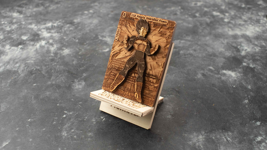 Custom Wooden Dragonball Z Super / DBZ Super Cards + Stand