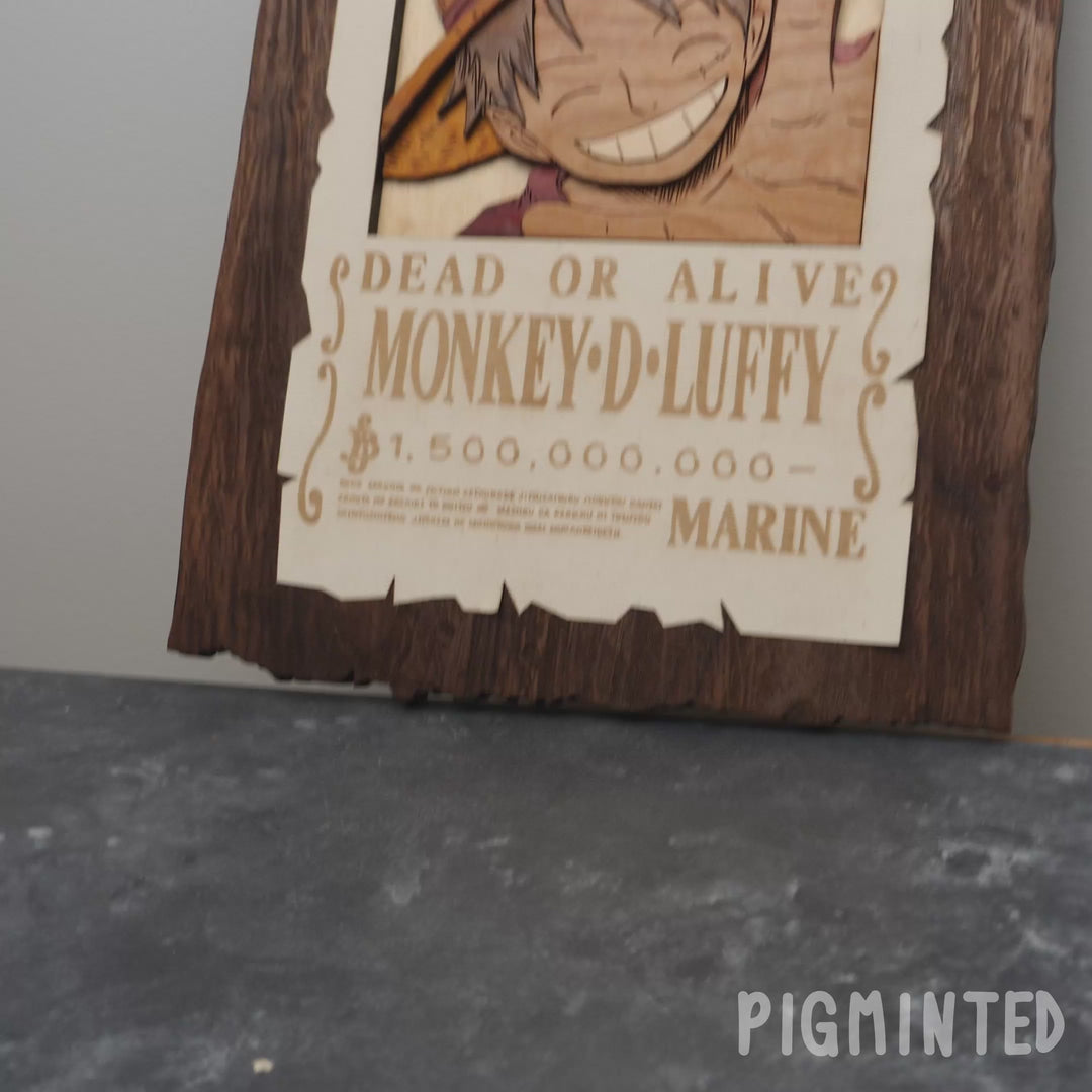 One Piece Luffy wanted poster