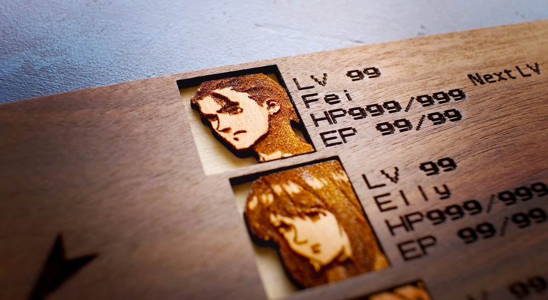 Custom Wooden Xenogears menu screen with characters you can pick
