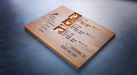 Custom Wooden Xenogears menu screen with characters you can pick