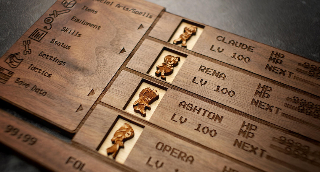 Custom Wooden Star Ocean Second Story Menu Screen