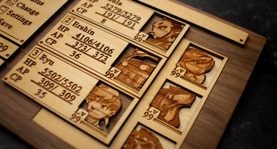 Custom Wooden Breath of Fire 4 menu screen with characters you can pick