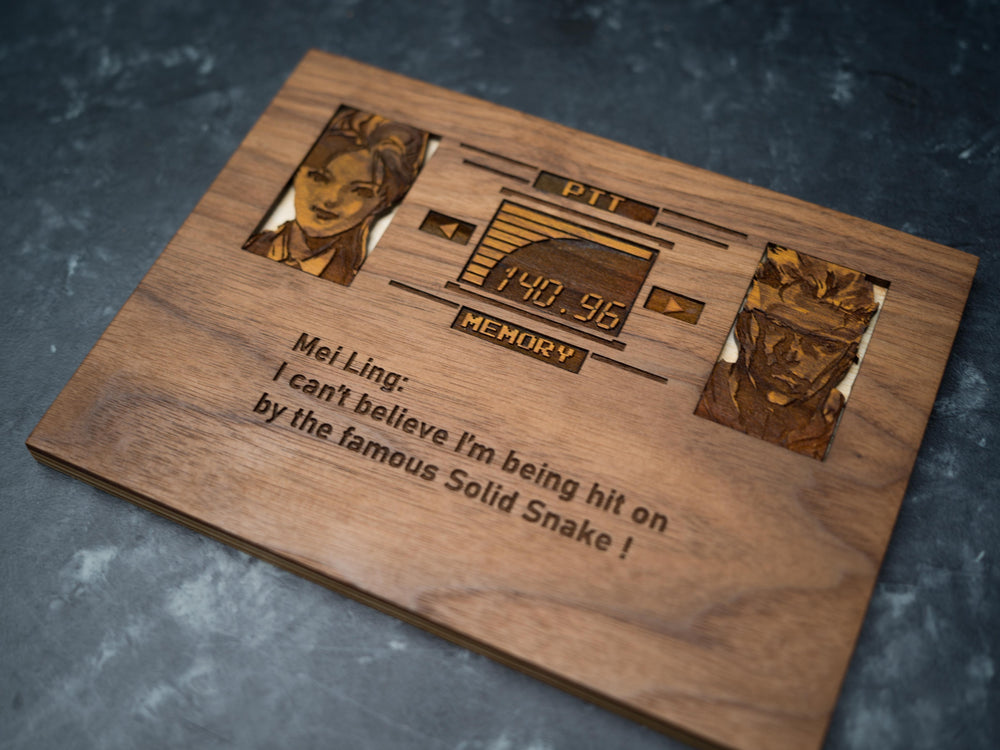 Custom Wooden Metal Gear Codec Screen