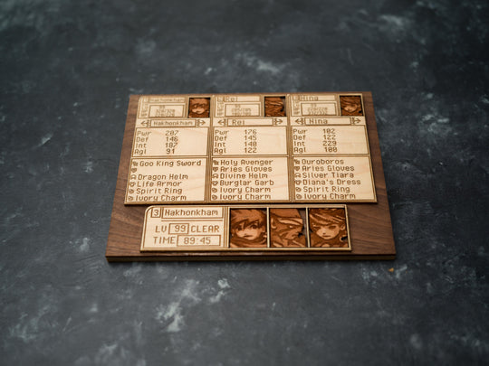 Custom Wooden Breath of Fire 3 menu screen with characters you can pick