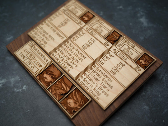 Custom Wooden Breath of Fire 3 menu screen with characters you can pick