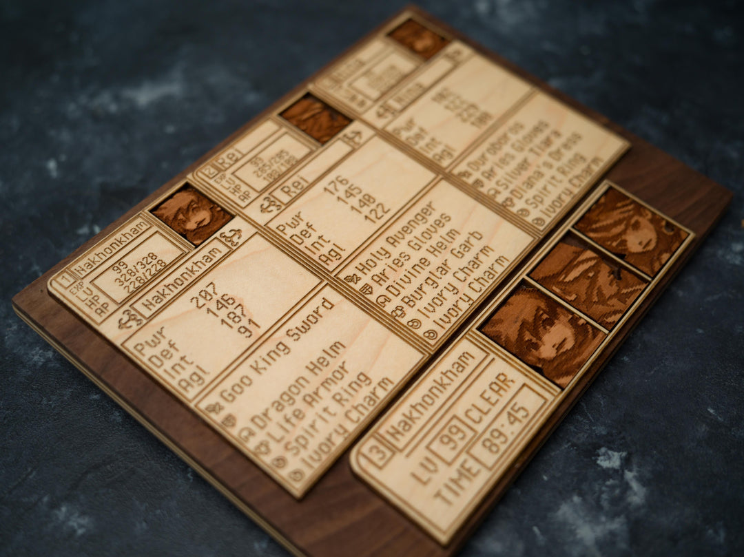 Custom Wooden Breath of Fire 3 menu screen with characters you can pick