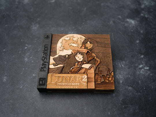 Lunar Eternal Blue Wooden PlayStation replica