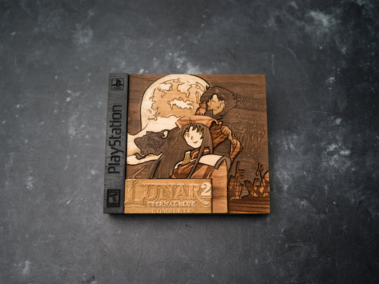 Lunar Eternal Blue Wooden PlayStation replica