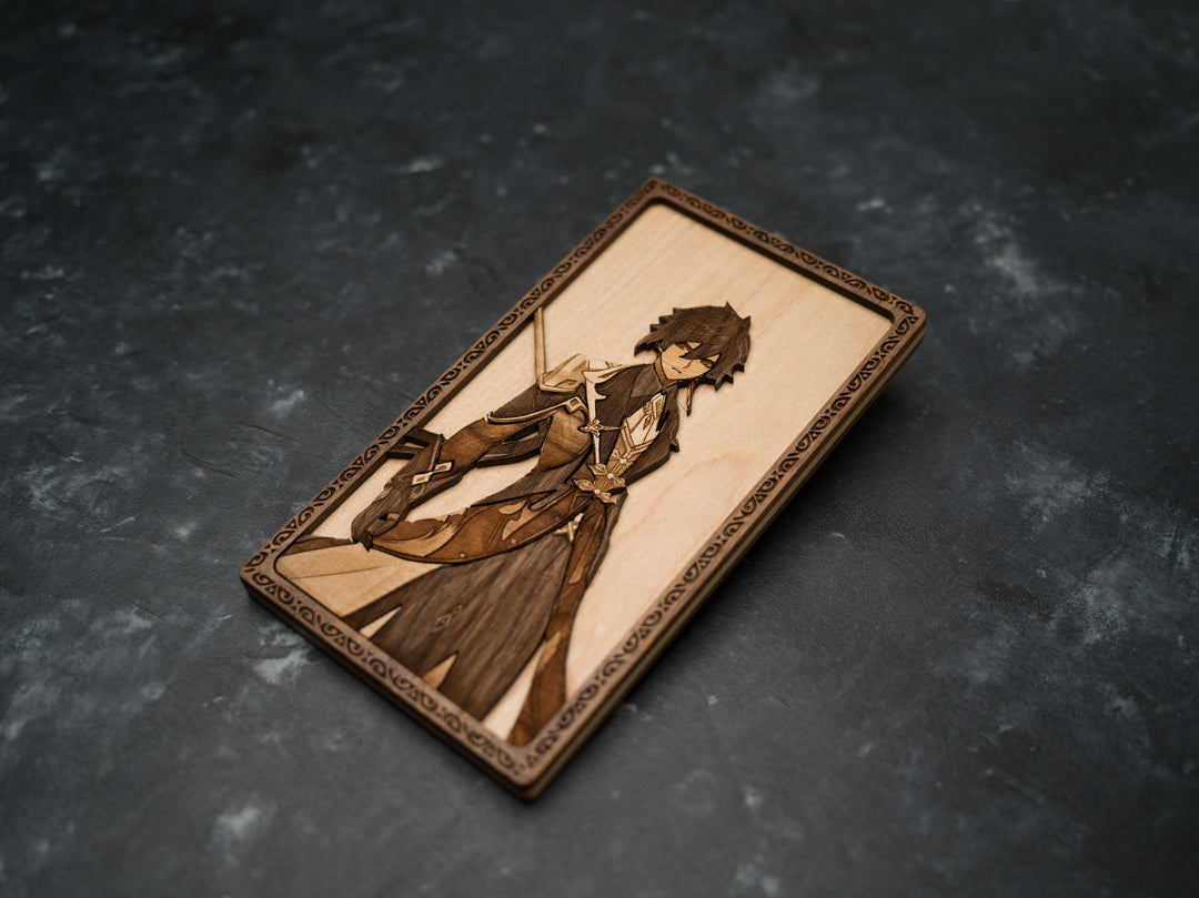 Wooden Genshin Impact card