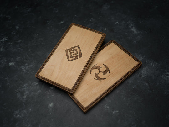 Wooden Genshin Impact card