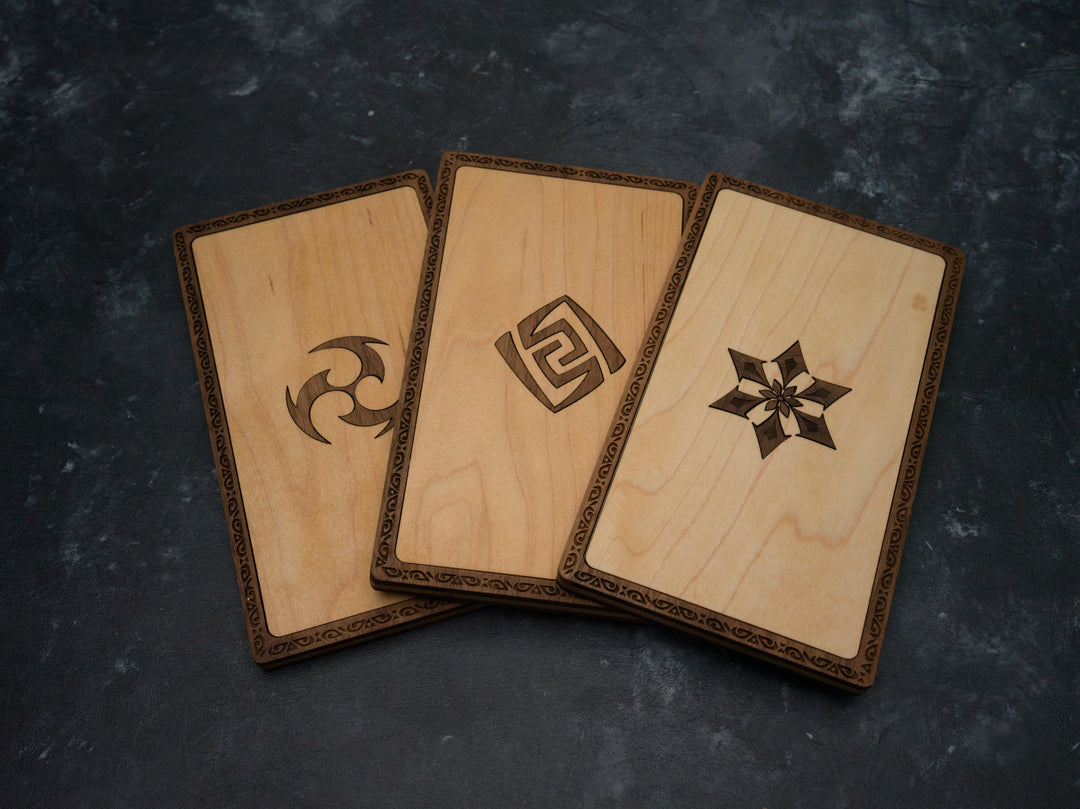 Wooden Genshin Impact card