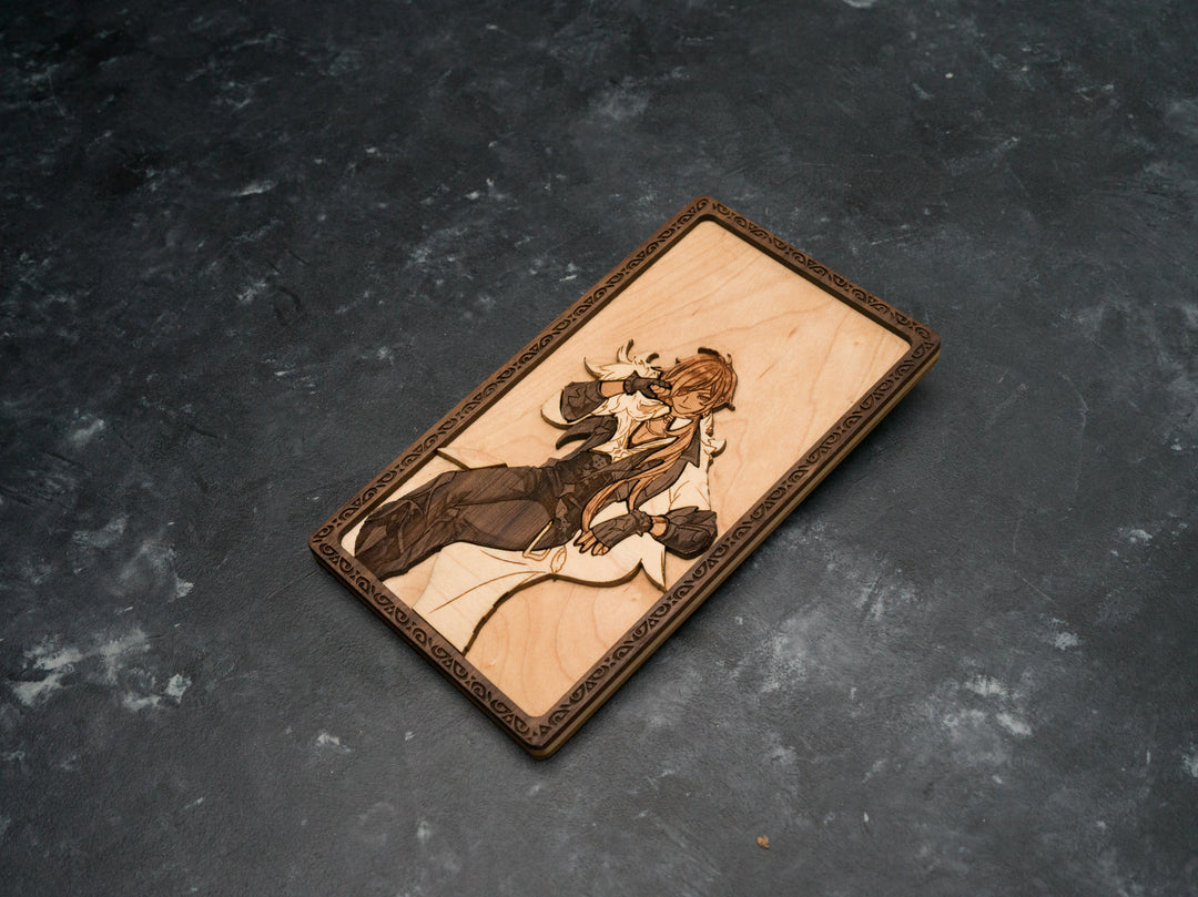 Wooden Genshin Impact card