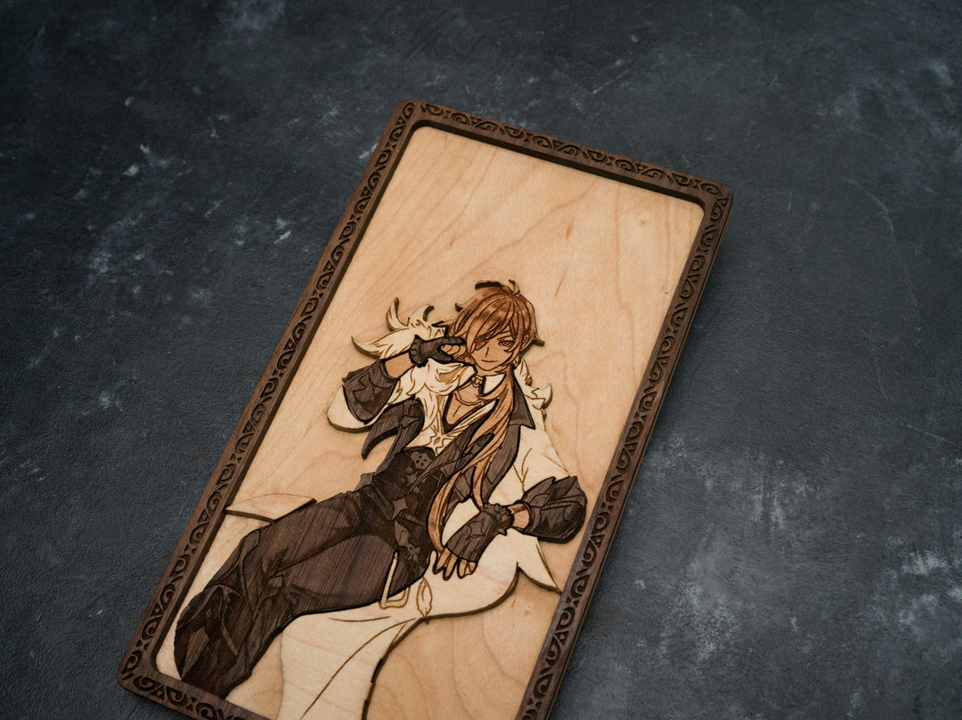 Wooden Genshin Impact card