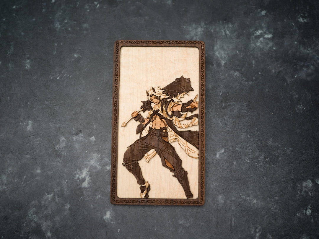 Wooden Genshin Impact card