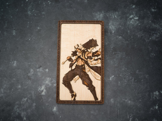 Wooden Genshin Impact card