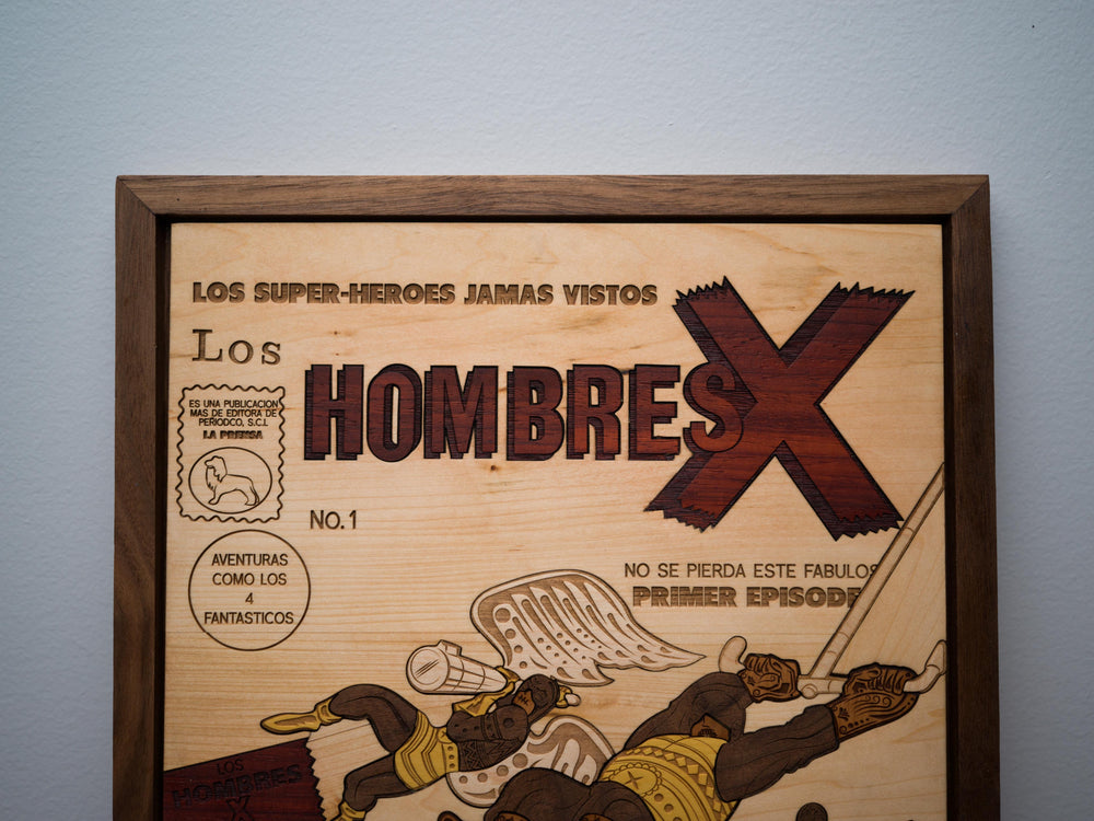 Wooden X men Day of the Dead poster print