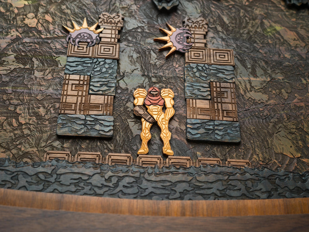 Wooden Metroid Level Print