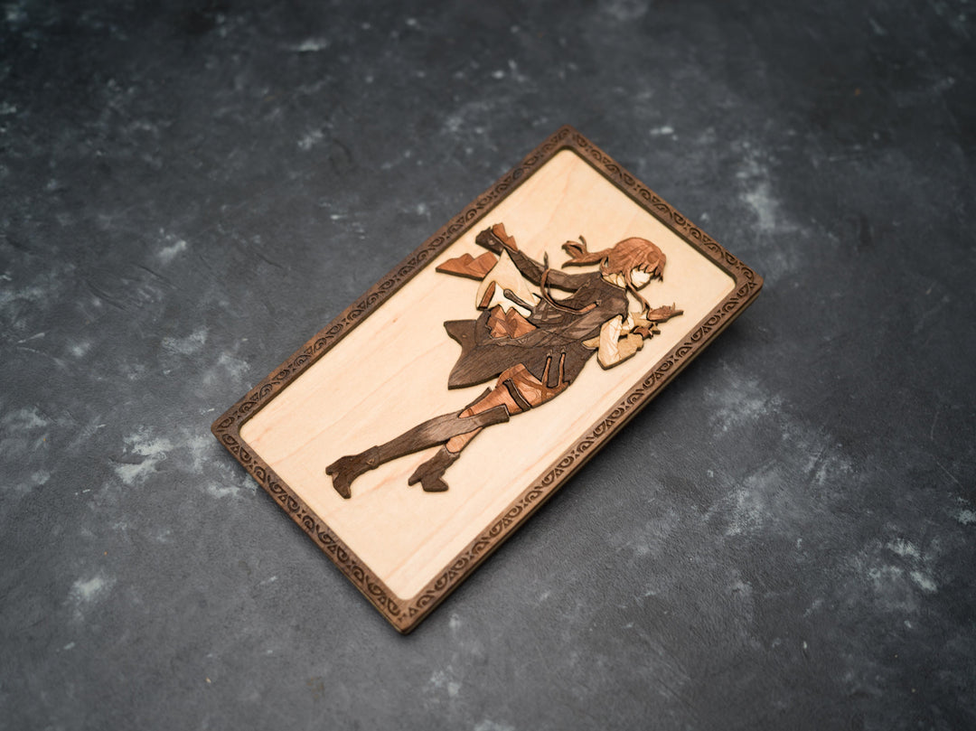 Wooden Genshin Impact card