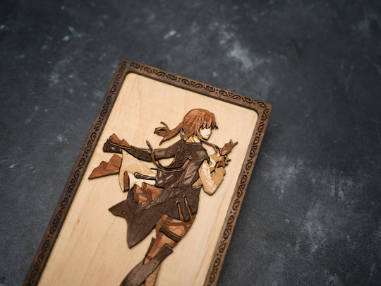 Wooden Genshin Impact card