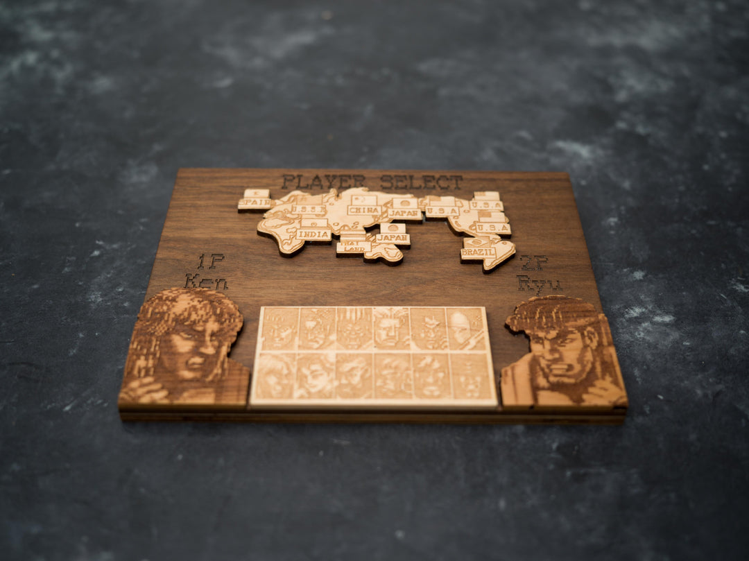 Custom Wooden Street Fighter 2 Menu Screen
