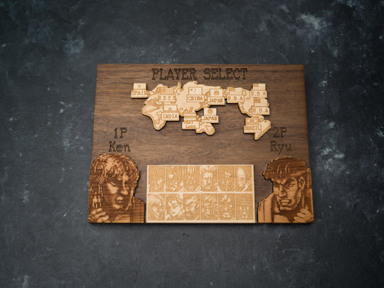 Custom Wooden Street Fighter 2 Menu Screen
