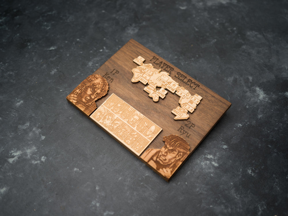 Custom Wooden Street Fighter 2 Menu Screen