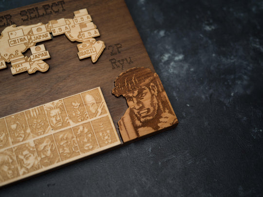 Custom Wooden Street Fighter 2 Menu Screen