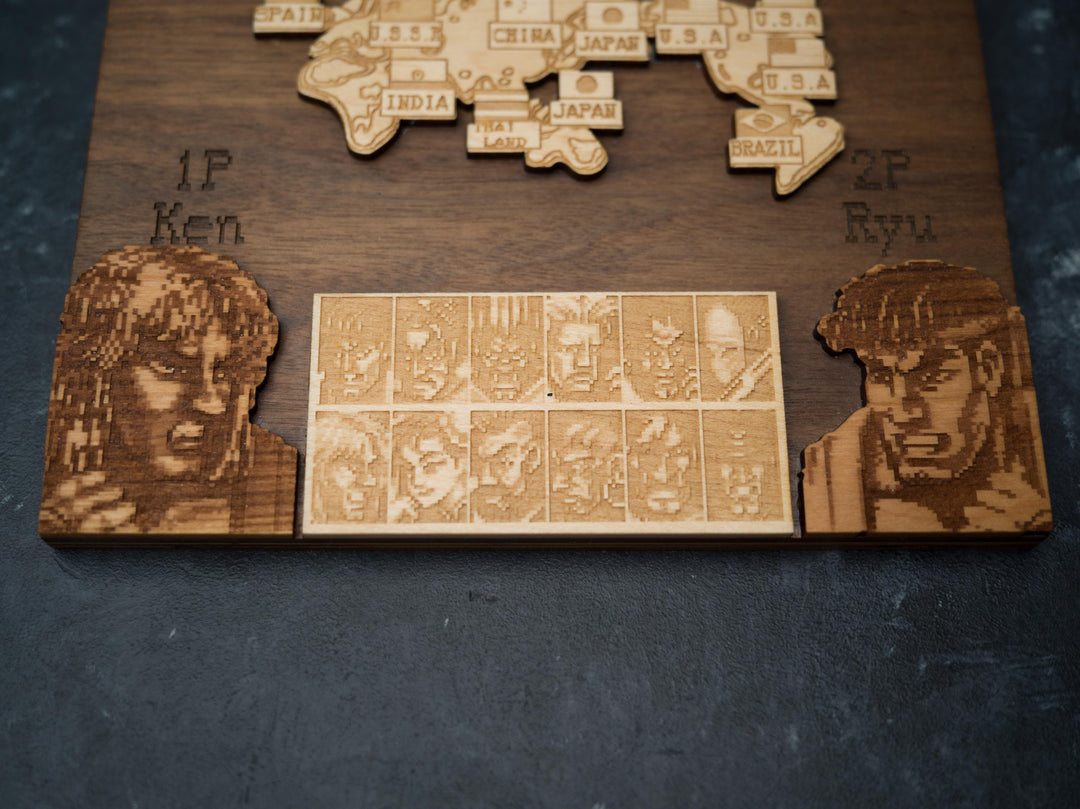 Custom Wooden Street Fighter 2 Menu Screen