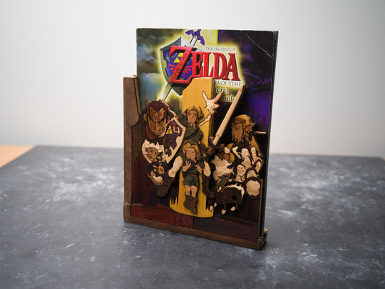 Wooden  Zelda Ocarina of Time guide holder