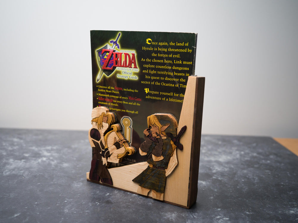 Wooden  Zelda Ocarina of Time guide holder