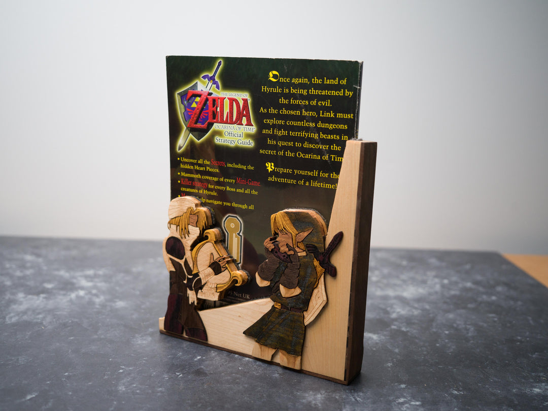 Wooden  Zelda Ocarina of Time guide holder