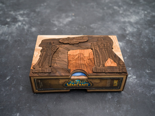Wooden World of Warcraft game sleeve
