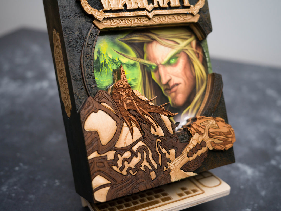 Wooden World of Warcraft Burning Crusade game sleeve
