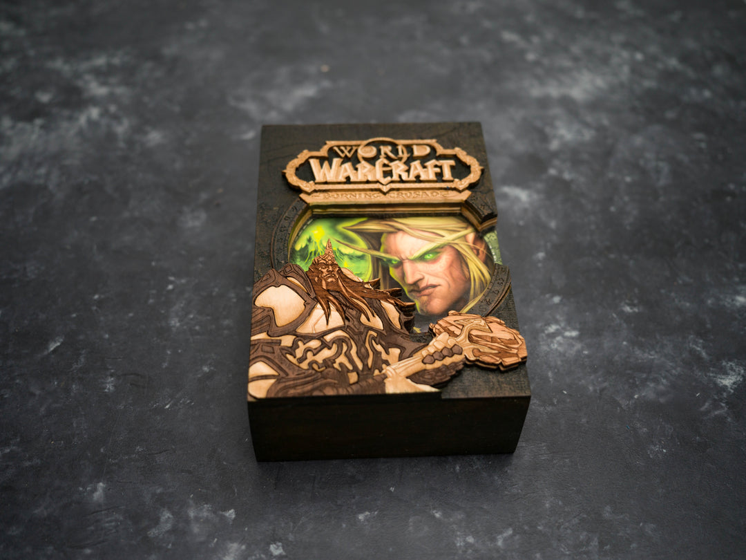 Wooden World of Warcraft Burning Crusade game sleeve