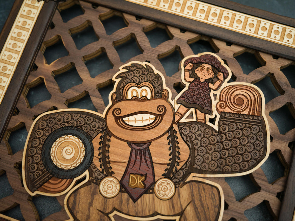 Wooden Henna / Mehndi Donkey Kong Bananza Print