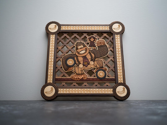 Wooden Henna / Mehndi Donkey Kong Bananza Print