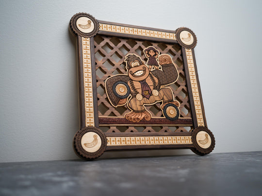 Wooden Henna / Mehndi Donkey Kong Bananza Print