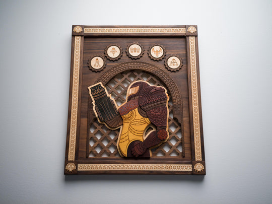 Wooden Henna / Mehndi Metroid Samus Print