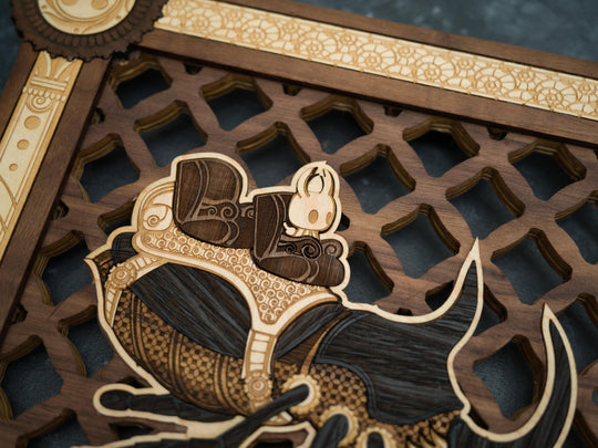 Wooden Henna / Mehndi Hollow Knight Print