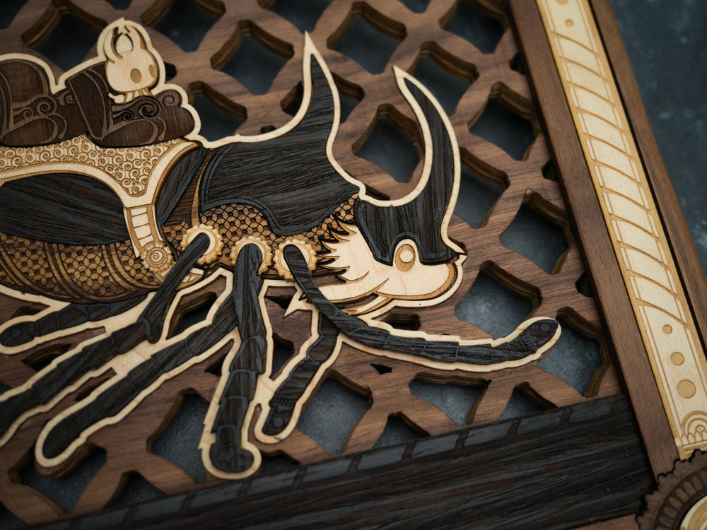 Wooden Henna / Mehndi Hollow Knight Print