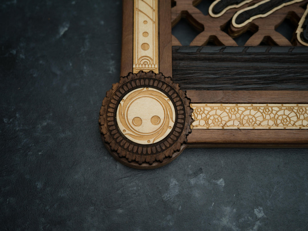 Wooden Henna / Mehndi Hollow Knight Print